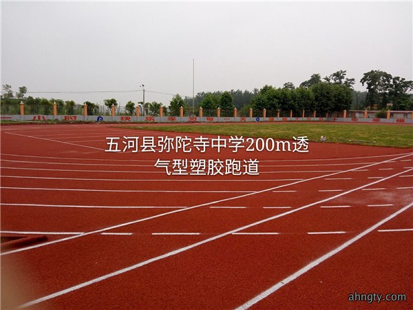 五河县弥陀寺中学200m透气型塑胶跑道